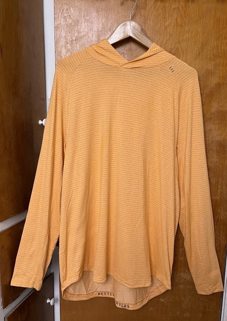 Lululemon Drysense Hoodie Men’s XL XXL Flare Orange Lightweight Gym Pullover